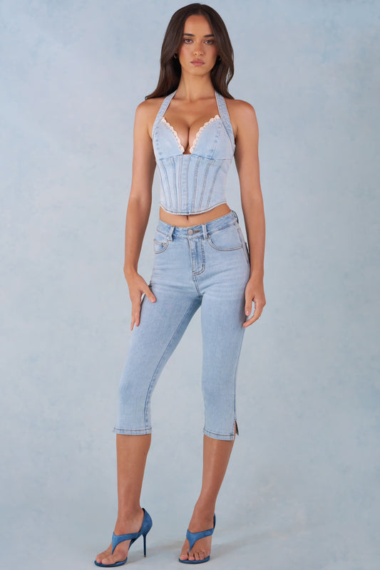 CélavieDenim Mid-Rise Capri Jeans