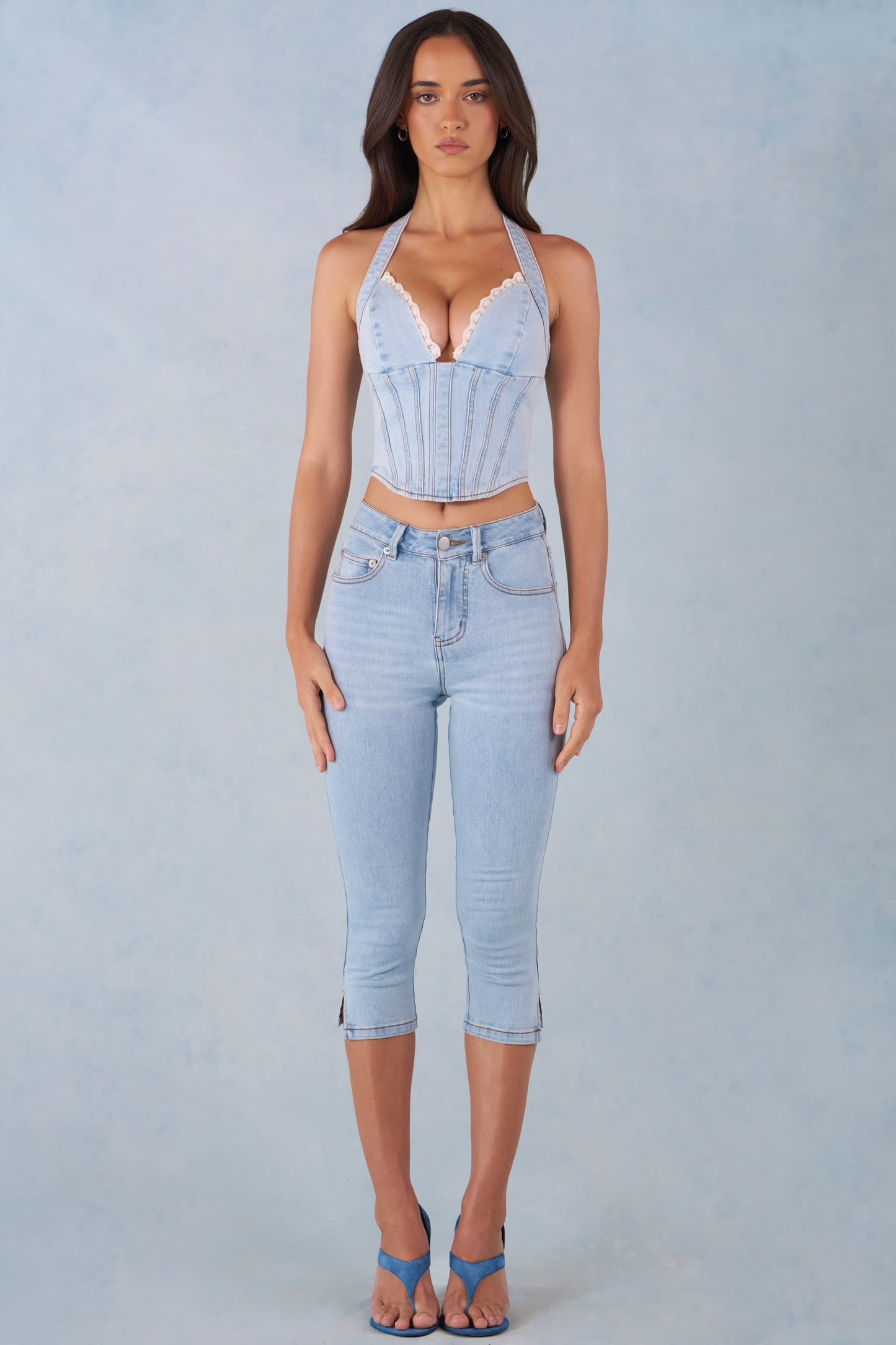 CélavieDenim Mid-Rise Capri Jeans